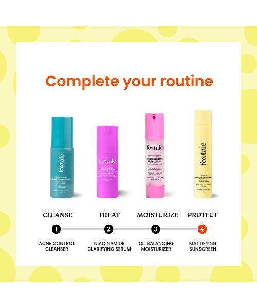 Foxtale: SPF 70 Gel-Cream Sunscreen for Oily Skin with PA++++ & Niacinamide   50ml