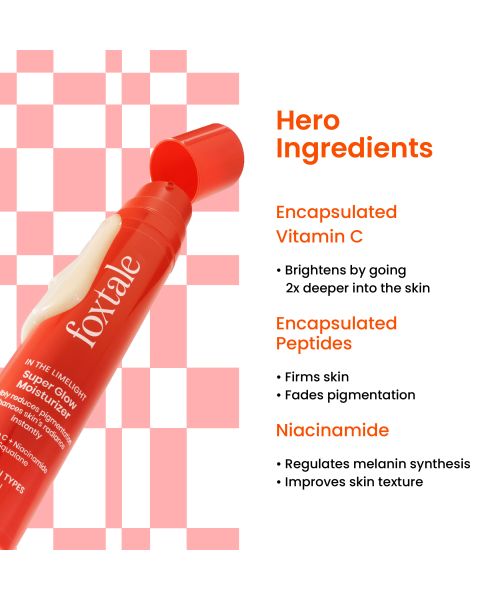 Foxtale: Vitamin-C Super Glow Moisturiser With Niacinamide & Peptides  50ml