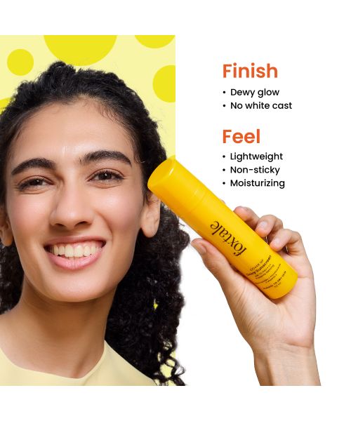 Foxtale: Dewy Sunscreen SPF 70 PA++++ With Niacinamide + Provitamin B5 + Vitamin E   50ml