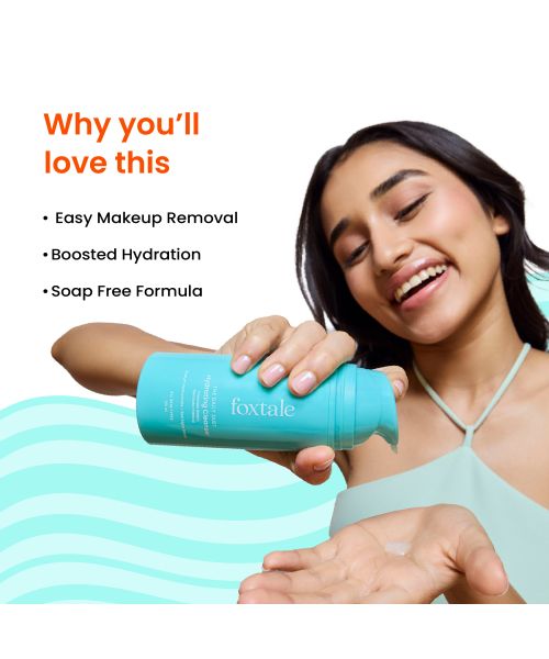 Foxtale: Hydrating Cleanser And Make-Up Remover, With Hyaluronic Acid   100ml