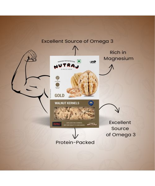 Nutraj: Gold Walnut Kernels - 250gm