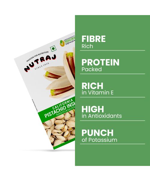 Nutraj: Pistachios Inshell Roasted Salted 200gm, Pista