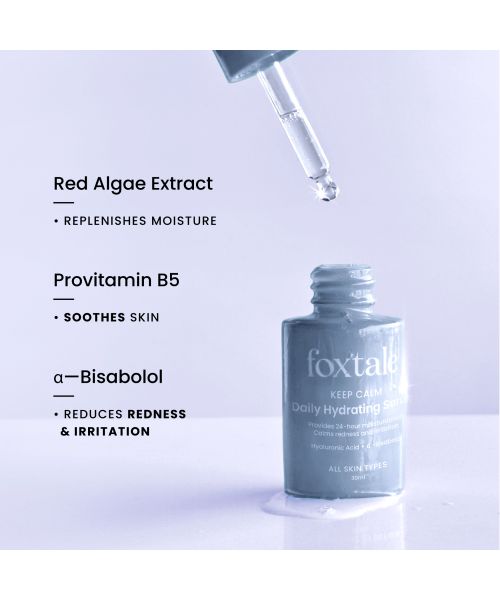 Foxtale: Hydrating Serum With Hyaluronic Acid & 6 Hydration Boosters   30ml