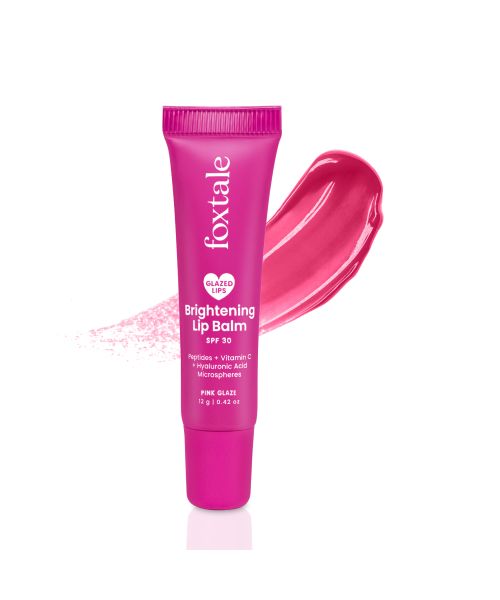 Foxtale: Brightening Lip Balm With Peptides, Vitamin C & Hyaluronic Acid Bubblegum Pink Glaze  12ml