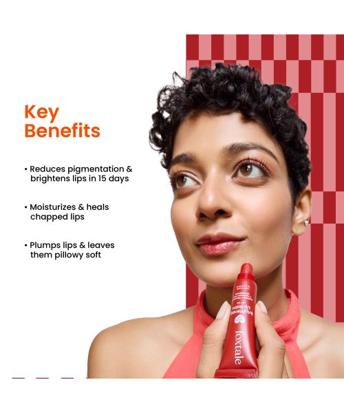 Foxtale: Brightening Lip Balm With Peptides, Vitamin C & Hyaluronic Acid - Ruby Glaze   12ml