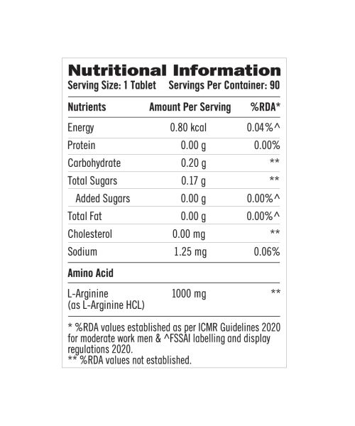 GNC: L-Arginine 1000mg    90 Tablets