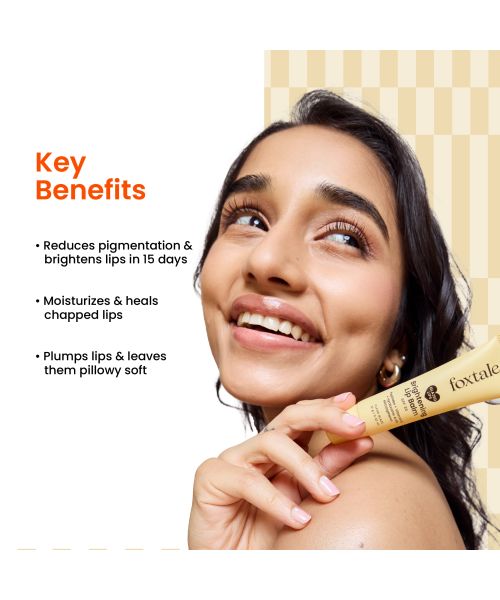 Foxtale: Brightening Lip Balm With Peptides, Vitamin C & Hyaluronic Acid - Clear Glaze  12ml