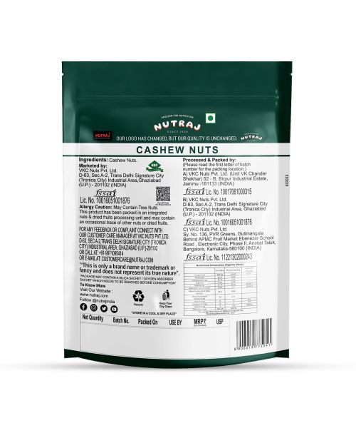 Nutraj: cashew (Kaju) 800gm (400gm x 2)