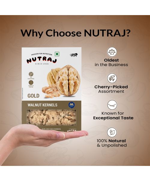 Nutraj: Gold Walnut Kernels - 250gm