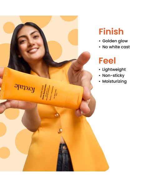 Foxtale: Glow Sunscreen SPF 50 PA++++ with Vitamin C & Niacinamide for a Dewy Glow  50ml