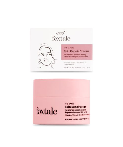 Foxtale: Skin Repair Cream With Olive Leaf Extract, Provitamin B5 & Niacinamide   50ml