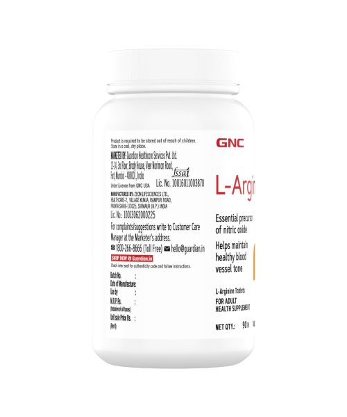 GNC: L-Arginine 1000mg    90 Tablets