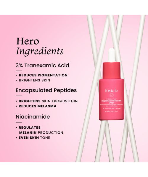 Foxtale: Rapid Spot Reduction Drops With 3% Tranexamic Acid & Niacinamide   10ml