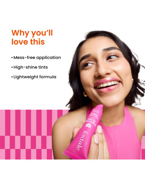 Foxtale: Brightening Lip Balm With Peptides, Vitamin C & Hyaluronic Acid Bubblegum Pink Glaze  12ml