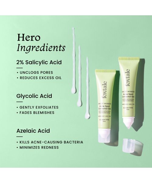 Foxtale: Acne Spot Corrector Gel with Azelaic Acid + AHA + BHA   15ml