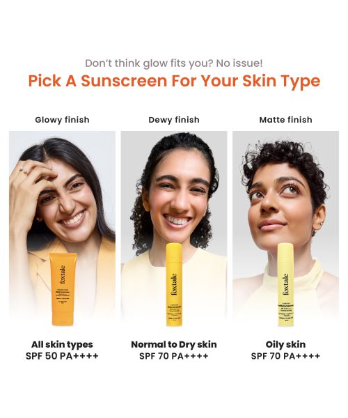 Foxtale: Dewy Sunscreen SPF 70 PA++++ With Niacinamide + Provitamin B5 + Vitamin E   50ml