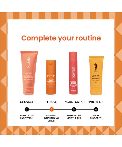 Foxtale: Brightening Vitamin C Face Serum With L-Ascorbic Acid And Vitamin E For Glowing Skin   30ml