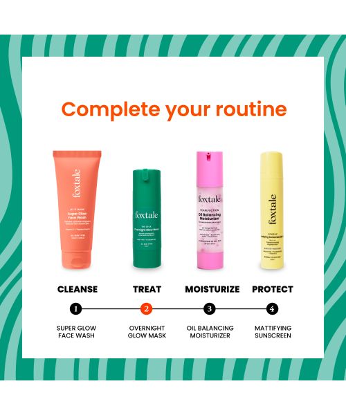 Foxtale: Overnight Glow Mask With 4% Glycolic Acid & 3% Lactic Acid    30ml