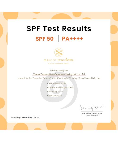 Foxtale: Glow Sunscreen SPF 50 PA++++ with Vitamin C & Niacinamide for a Dewy Glow  50ml