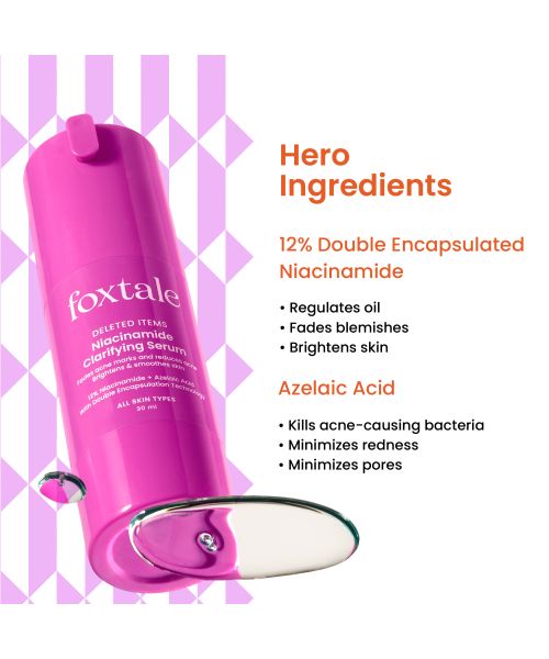 Foxtale: 12% Niacinamide Serum with Azelaic Acid for Oil Control & Brightening   30ml