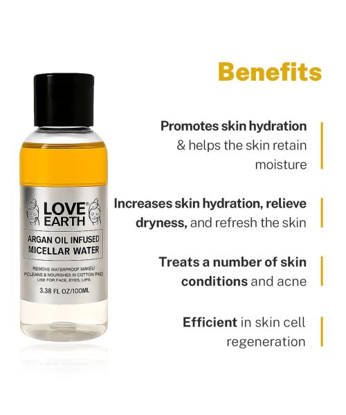 Love Earth: Argan Oil-Infused Micellar Water - 100ml