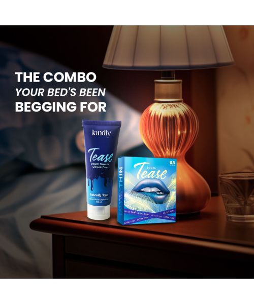 Kindly Health: Tease Ultra Thin Condoms for Men, Pack of 3 