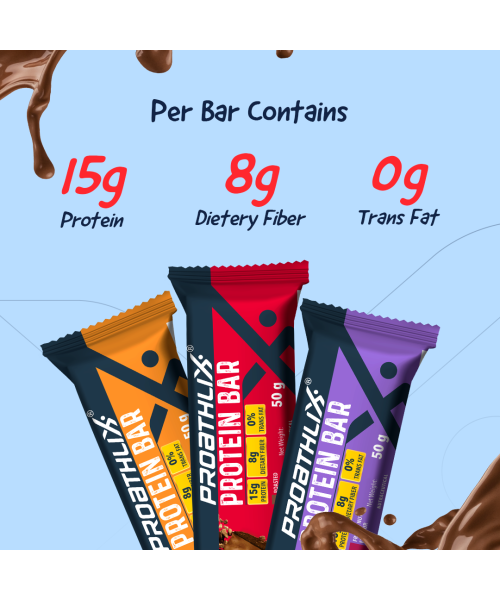 Proathlix: Proathlix Protein Bar  Mixed Flavour 50gm   Pack of 12