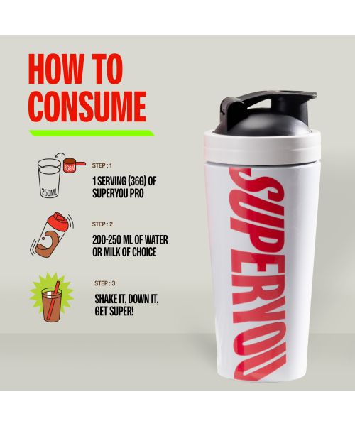 SuperYou: Pro Fermented Yeast Protein | 24g Protein| Chocolate | Peak Absorption | Superior Muscle Recovery | Gut Friendly + 1Bn CFU Probiotics | PDCAAS of 1 - 1kg