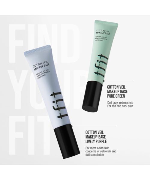 tfit: Cotton Veil Makeup Base 01 Pure Green - Face Base  30ml