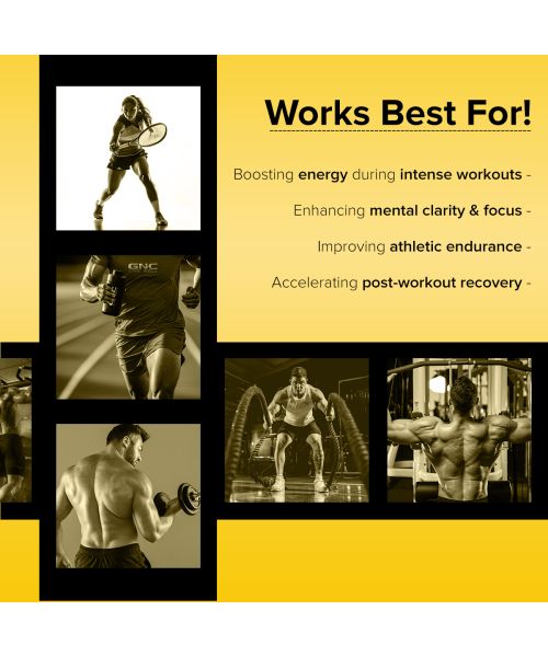 GNC: Pro Performance Pre-Workout | Boosts Energy & Endurance |   1.5gm L-Arginine | 3.5gm Beta-Alanine | 0.2gm Caffeine |Lemon | 360gm