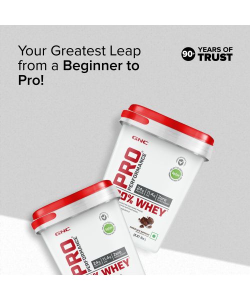 GNC: Pro Performance 100% Whey Protein Powder | Boosts Strength & Endurance  | 24gm Protein | 5.5gm BCAA | Chocolate Supreme | 4Kg