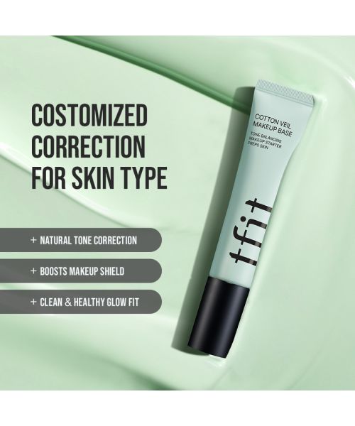 tfit: Cotton Veil Makeup Base 01 Pure Green - Face Base  30ml