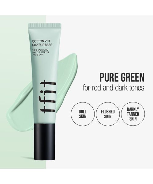 tfit: Cotton Veil Makeup Base 01 Pure Green - Face Base  30ml