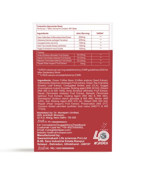 Dr. Morepen: Fat Burner Tablets - 60 Tablets