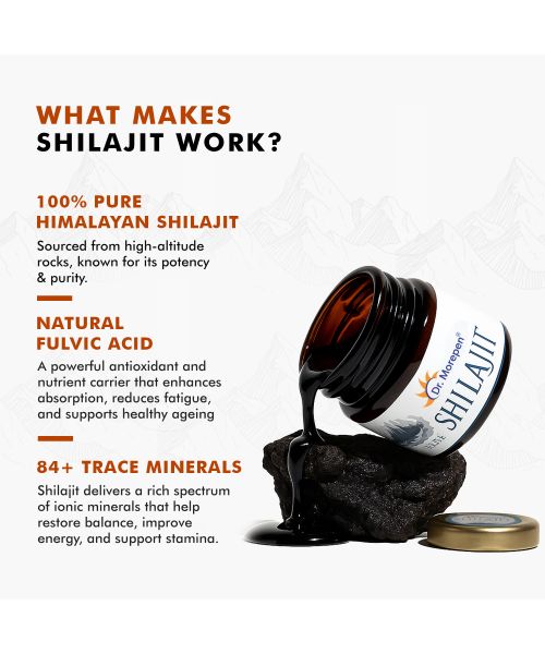 Dr. Morepen: Natural & Pure Shilajit Resin, Ayurvedic Energy Booster & Stamina Enhancer - 15gm Pack of 2