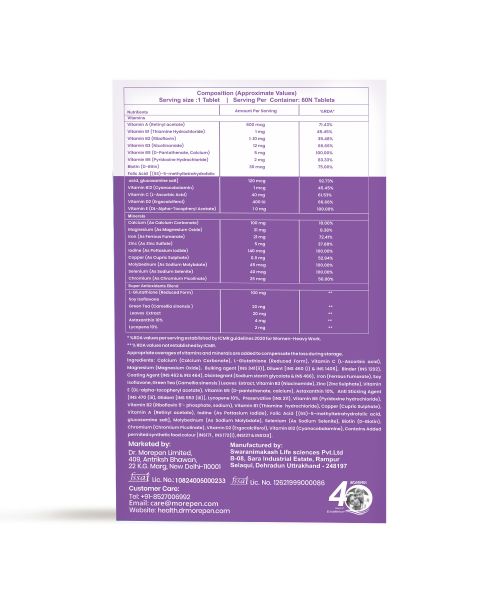 Dr. Morepen: Multivitamins For Women - Energy & Immunity Booster - 60 Tablets