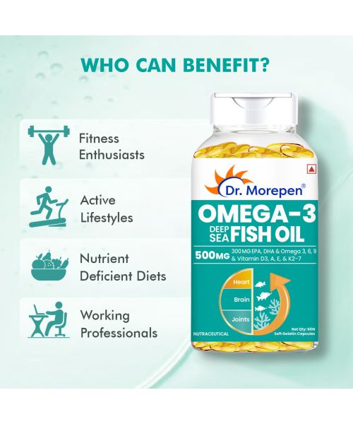 Dr. Morepen: Omega 3 Deep Sea Fish Oil - 60 Softgels
