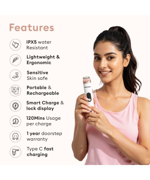 Protouch: PROTOUCH All-in-1 All Rounder Womens Trimmer & Epilator | Face, Body, Bikini & Underarms | Rechargeable & Painless Hair Removal