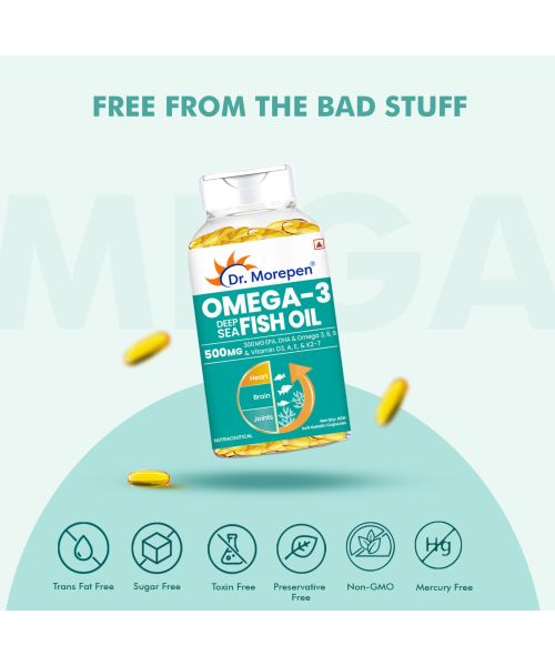 Dr. Morepen: Omega 3 Deep Sea Fish Oil - 60 Softgels