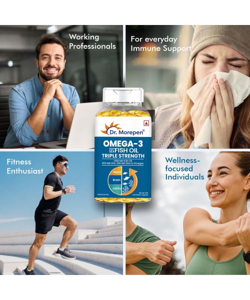 Dr. Morepen: Omega 3 Deep Sea Fish Oil Triple Strength - 60 Softgels