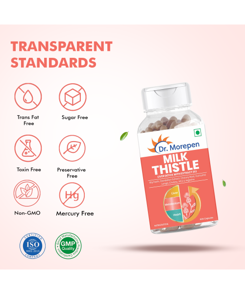 Dr. Morepen: Milk Thistle+  -  Liver Support Supplement - 60 Capsules