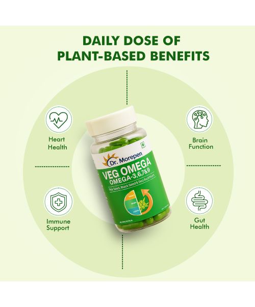 Dr. Morepen: Omega 3 6 7 9 Vegetarian Capsules 500mg - 60 Tablets
