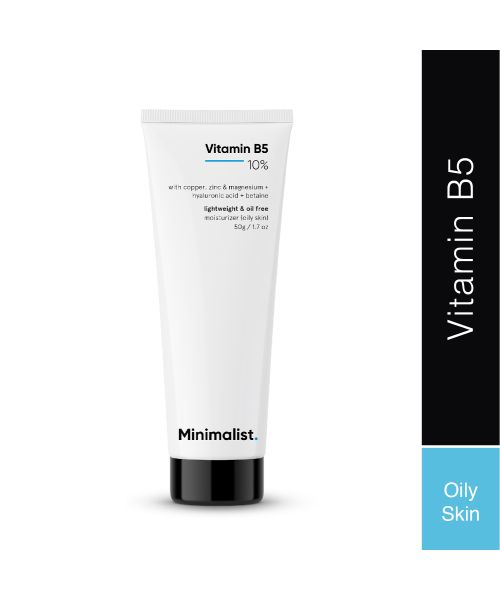Minimalist: 10% Vitamin B5 Oil Free Moisturizer with Zinc, Copper, Magnesium & HA - 50g