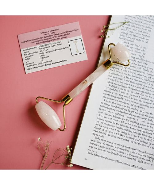 Pure by Priyanka: Rose Quartz Rose Roller - 64 gm