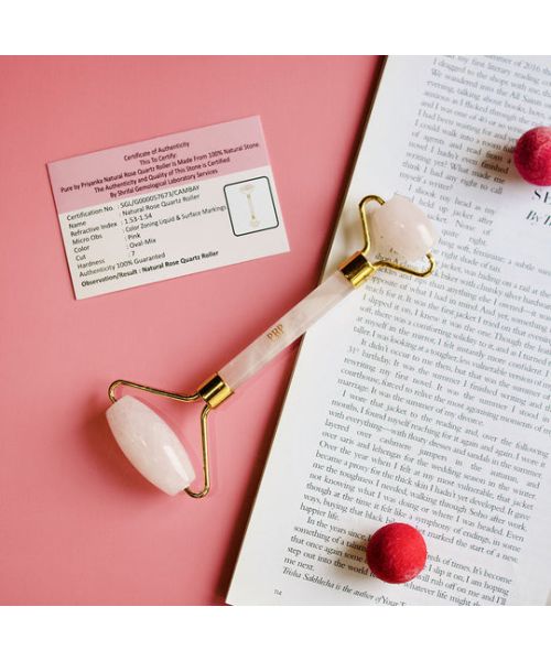 Pure by Priyanka: Rose Quartz Rose Roller - 64 gm