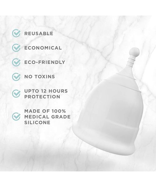 Pee Safe: Reusable Menstrual Cup with Medical Grade Silcone for Women - Large