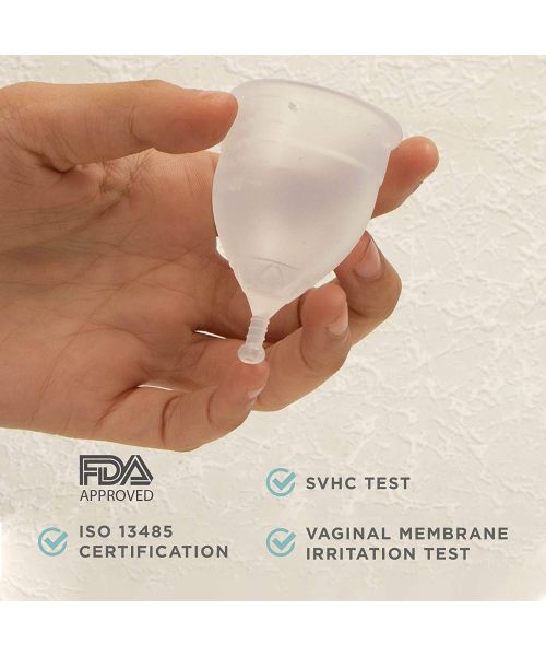 Pee Safe: Reusable Menstrual Cup with Medical Grade Silcone for Women - Large