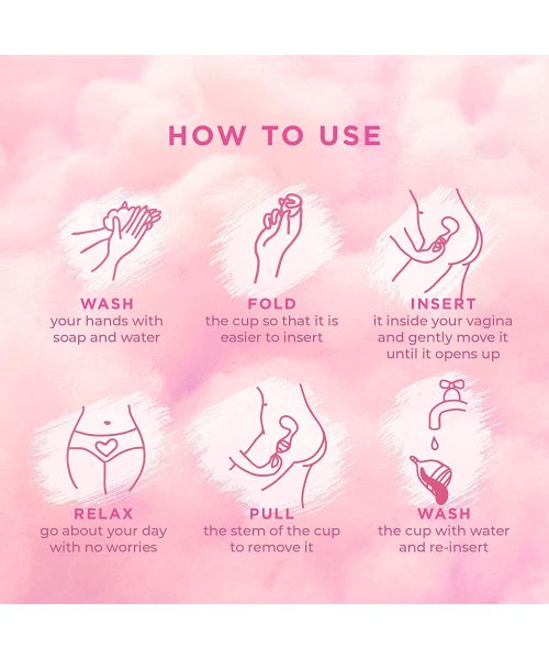 Pee Safe: Reusable Menstrual Cup with Medical Grade Silcone for Women - Large