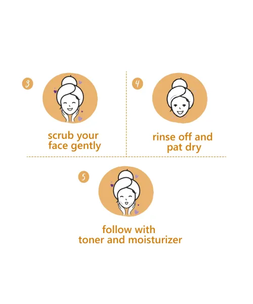 Plum: Chamomile & White Tea Brighten-Up Face Scrub - 75gm