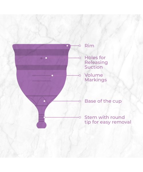 Pee Safe: Reusable Menstrual Cup with Medical Grade Silcone for Women - Extra Small